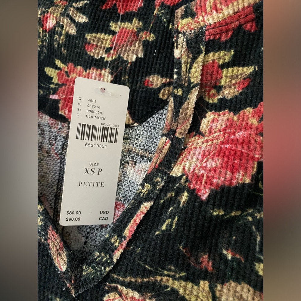 Anthropologie Pilcro Split-Neck Top PXS XSP NEW - Picture 2 of 10